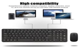 24g Office Ultra Silent Wireless Keyboard Mouse Set Sivert Slim Keyboard Mouse Combo Multimedia For Notebook ordinateur portable Desktop PC5944714