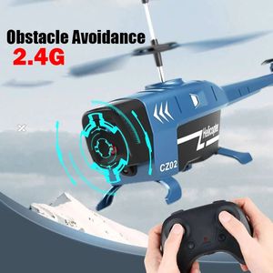 24g RC Helicopters 35CH Remote commande Airplane avec lumières Évitement des obstacles Drone Radio Controlled Plane Toys for Boy Gift 240517