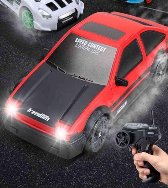 Coche teledirigido de 24G con tracción en las cuatro ruedas RC Drift Highspeed 124 4WD juguete para niños 2110274231616