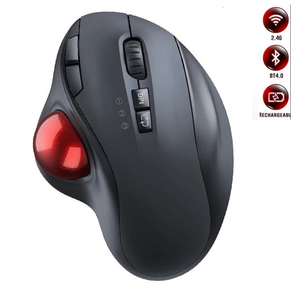 24gbluetooth trackball souris rechargeable jeu pour Mac WindowsCreative Professional CAD Drawing Game Souris 240419