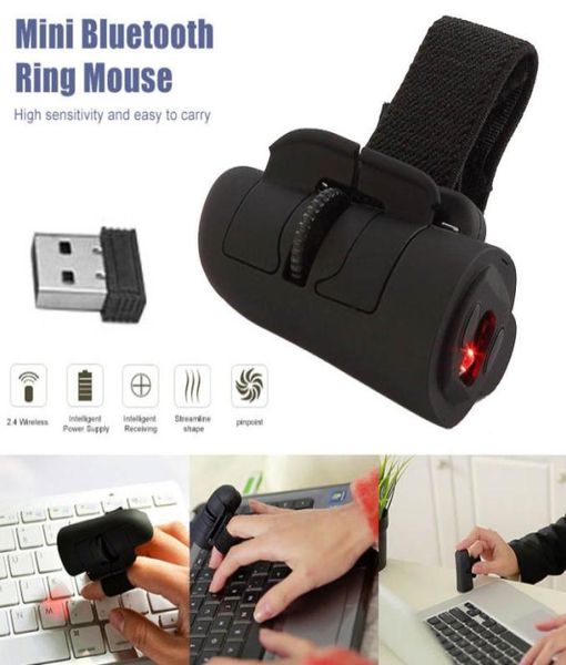 Ratón inalámbrico USB de 24GHz, ratón óptico con anillos para dedo de 1200Dpi para PC, portátil, Bluetooth, portátil, 3D, tabletas para videojuegos, 7038090