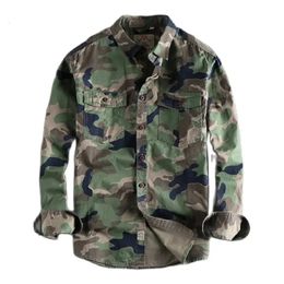 24 heures rapide hommes Camouflage Cargo chemises de haute qualité Durable en plein air randonnée Sport quotidien Style militaire décontracté Camicia 240306