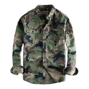 24 uur Snelle Mannen Camouflage Cargo Shirts Hoge Kwaliteit Duurzaam Outdoor Wandelen Sport Dagelijks Militaire Stijl Casual Camicia 240306