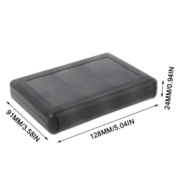 24in1 Case de protection Cartes de jeu Boîte de rangement du support de cartouche Organisateur de l'organisateur Shell pour Nintendo Switch 3DS 2DS / DS LITE / DSL