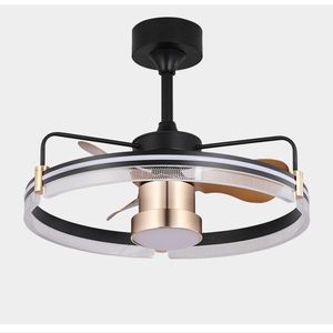 24inch 60cm Smart Celing Fans Light avec télécommande Profil bas Chambre Ventilateur de plafond Lampe Dimmable Light pour le salon Salle d'étude