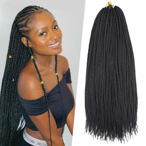 24inch lange doos vlechten haak synthetische vlechten haar extensions ombre handgemaakte synthetisch gehaakte gevlochten haar voor zwarte witte vrouwen meisjes