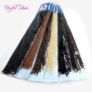 24 pouces Micro noeud crochet tresses crépus bouclés tressage cheveux ZiZi sont minuscules sertis préfabriqués tressés pour les femmes noires Marley petit gonflable torsadé