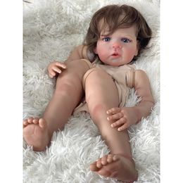 24 pouces Sandie fini Reborn bébé poupée taille déjà peint réaliste doux au toucher Flexible fini pièces de poupée Drop Shippig 240123