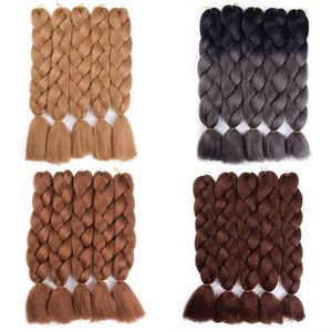 24inch yaki textuur eenvoudig gevlochten haar hoge temperatuur vezel ombre kleur vlechten haarverlenging voor vlecht