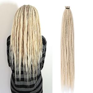 24 inch synthetische single-ended Dreadlock-extensies 10 strengen dunne 0,6 cm zachte blonde Dreadlock-extensies voor vrouwen