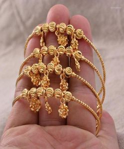 24K 4PCS Ethnic Gold Color Dubai Bangles For Baby Girl Bracelet Women Girl Bruid Ethiopië Bangles Child Jewelry Gift134342732651553