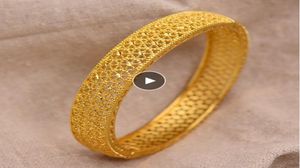 24k Dubai Gold Bangles for Women Gold Dubai Boda Boda Pulsera Etiopía África Joya árabe Joya Gold Charm Bids Bracelet6921877