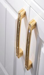 24K gouden chroom kristallen ladeknoppen Knoppen HANDEL Diamant Sliver wijngarderobe Ontkeurende meubels Knoppen Knoppen Dressoir Handles2519860