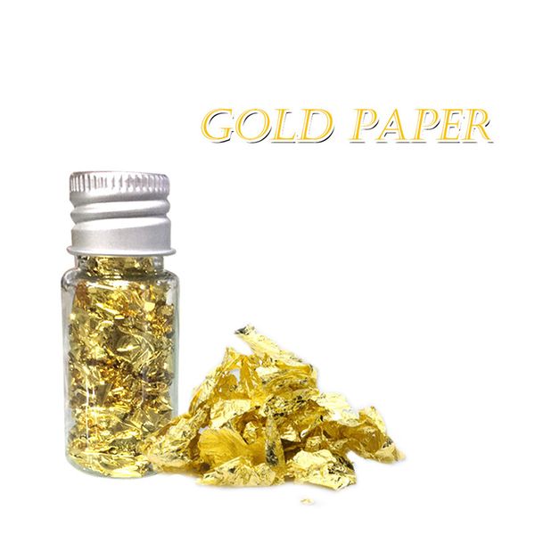 Mascarilla facial de papel de aluminio dorado de 24k, hojas de hoja dorada para decoración de pasteles, carne, escamas de papel dorado Real, bebida de cocina, comida y postre