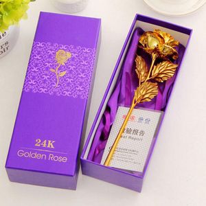 24K gouden folie papier plated rose goud blad bruiloft benodigdheden Valentijnsdag verjaardag kerstcadeaus decoratieve bloemen 1 set