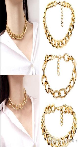 24k Gold Design Simple Jewellerybig Chain Collier JewelryMens Cuban Link Chain4340632