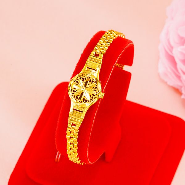 24k Gold Watch Shape Charmets para mujeres regalos de joyería de joyas de girasol de moda