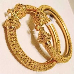 Bracelets de mariage de luxe dubaï, couleur or 24k, pour femmes et filles, Bracelets indiens pour mariée, bijoux, cadeau, peut ouvrir 220124302J