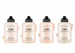 24K Moisturerende vloeibare fundering crème make -up schoonheid waterdichte langdurige natuurbasis vol concealer6418982