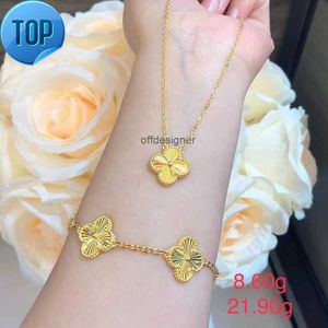 Bracelet chaîne en or pur 24 carats avec ensemble de colliers, bracelet en or véritable de dubaï, bijoux avec ensemble de colliers pour femmes