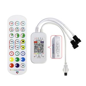 24Key DC 5V 12V 24V Dream Color RGB Infrared Controller Bluetooth APP Remote Control For WS2812B WS2811 Ambient LED Strip Lights