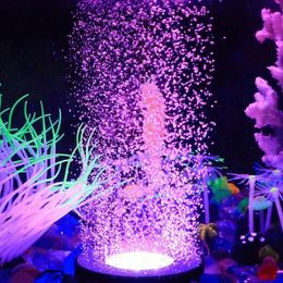 24Keys afstandsbediening IP68 Waterdichte aquarium onderdompelende vissen/schildpad tank luchtsteen bubbel LED -licht RGB onderwaterpomp Decor