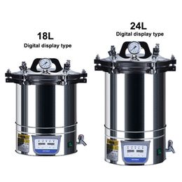 24L 18L elektrische draagbare pot sterilisatie autoclaaf LCD autoclaaf hogedruk potdruk stoom sterilisator