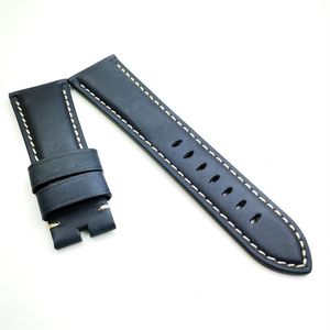 24 mm 22 mm 120 75 mm luxe hoogwaardige blauwe wasachtige kalf lederen band voor Pam Panera I WolsWatch266LL