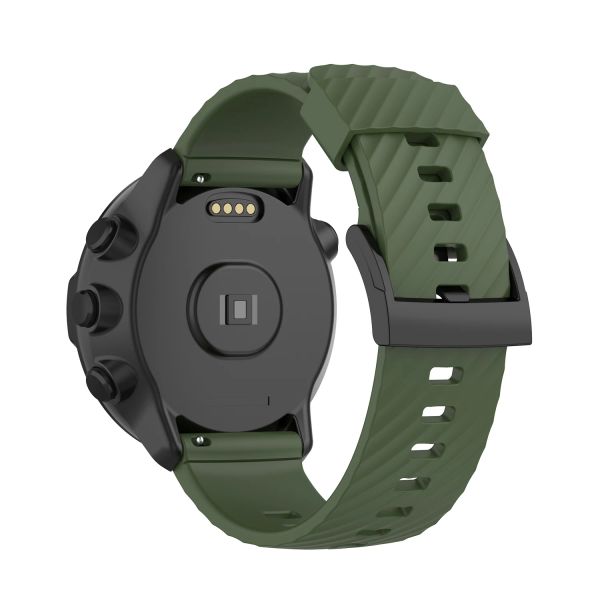 24 mm pour Suunto 7 / Suunto 9 Remplacement du bracelet Soft Silicone Sports Watch pour Suunto 9 Baro / 9 Spartan / 9 GPS Watch Band