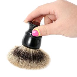 24MM Sagrada Familia Black/White Tuxedo Synthetic Fibre Resin Handle Men Wet Shave Brushes