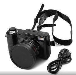 Appareil photo numérique professionnel demi-DSLR HD 24MP avec téléobjectif 4x Fisheye grand Angle caméra Macro HD caméra vidéo