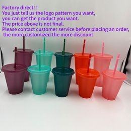 24oz / 710 ml Personnalisez une variété de bouteilles de tasses de paille Masse de gobelet en plastique portable extérieur