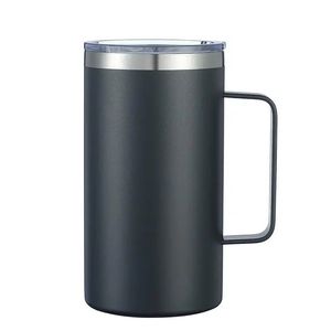 Tasse à vide isolée de 24 oz en acier inoxydable Mug thermique TUGLAGE COFE BEATER AVEC HANDE DOUBLE Mur