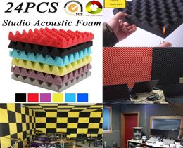 24Pack Eggcrate Studio opnamekamer geluidsbehandeling Akoestisch schuim geluiddichte panelen geluidsisolatie Absorptie Tiles FireProo2536074