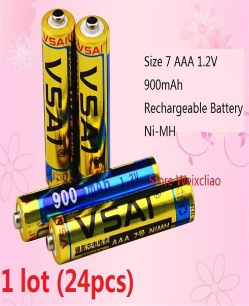 24 pièces 1 lot taille 7 1 2 V 900 mAh NiMH batterie Rechargeable 1 2 volts Ni MH batteries 253y7195234
