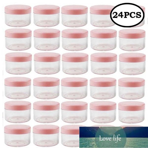 24 pièces 10g pot de maquillage échantillon cosmétique récipient vide en plastique couvercle rond petite bouteille fard à paupières crème Pot de voyage