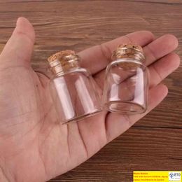 24 -stcs 15 ml mini -glas ing flessen kleine potten flacons met kurkstopperhuwelijk