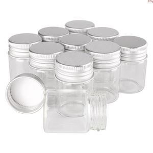 24 stuks 15 ml maat 30 * 40 mm transparant glas parfum kruidenflessen kleine potten flesjes met zilveren schroefdop DIY Craftgood aantal Tibnq