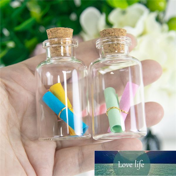 24 Uds. Botellas de cristal pequeñas y bonitas de 22ml con adorno de corcho artesanías regalos viales de Perfume recargables Sub tarros