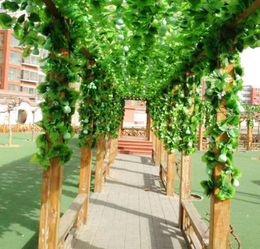 24pcs 230 cm Artificiel Ivy Leaf Garland Plastic Green Vine Fake Flowage Flower Home Decor Decoration Mariage 2808023