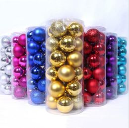 24 stks 3 cm Kerstbal Ornamenten Decoraties Xmas Boom Opknoping Bauble Balls for Holiday Wedding Party Home Decor