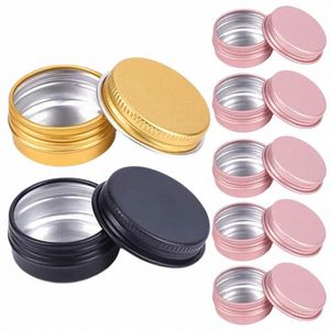 24pcs 50g en métal aluminium rond pot de conserve pour remplir des boîtes de bougies vides en gros échantillon pot baume à lèvres crème cosmétique Ctainer O81e #