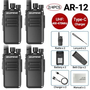 24-stcs Baofeng AR-12 walkie talkies UHF Long Range draadloze kopie frequentie 400-470 MHz Type-C draagbare tweeweg radio 240430