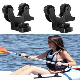 24pcs Black Kayak Paddle Standder réglable Facile à installer des clips de bateau gonflables Holding Durable 240418