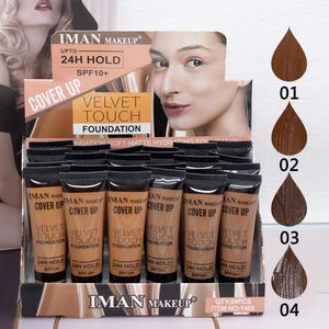 24 pièces série de fond de teint peau noire Base de maquillage liquide haute couverture entièrement légère 240220