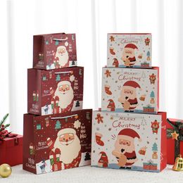 Bolsas de regalo de Navidad de 24 piezas de navidad personalización de soporte de gran tamaño Lindo santa claus alk para trineo de trineo