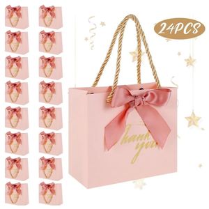 24pcs Sacs-cadeaux Sacs de mariage Décoration de faveur petite boîte de sac de remerciement pour les invités Baby Shower Birthday Party Supplies 240407