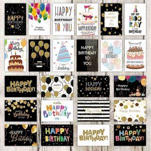 24 pièces carte de voeux écologique cartes d'anniversaire uniques grand ensemble heureux pour adultes et enfants écriture bénédiction 10x15 LST230831