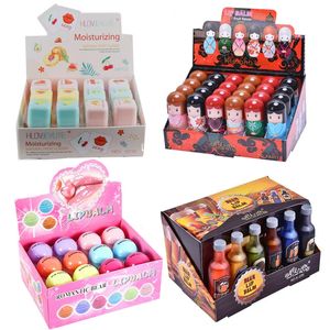 24pcs kawaii baume à lèvres en gros articles pour la revente dans le rouge à lèvres transparent en vrac