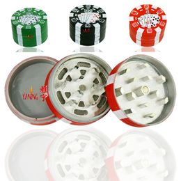 24pcs / lot 3 Onderdelen Tabaks Grinder Chip Plastic Grinder 42.5 * 28mm 38g 12 stks per doos Creatieve gratis verzending [SKU: S025]